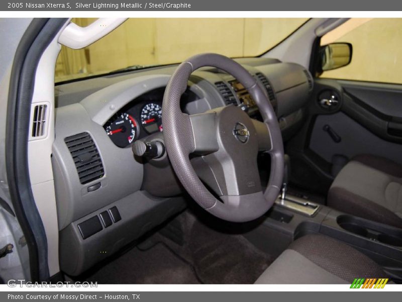 Silver Lightning Metallic / Steel/Graphite 2005 Nissan Xterra S