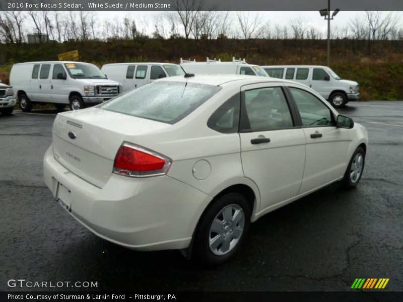 White Suede / Medium Stone 2010 Ford Focus S Sedan