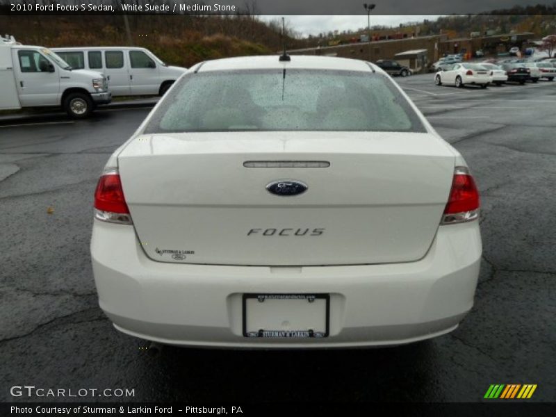 White Suede / Medium Stone 2010 Ford Focus S Sedan