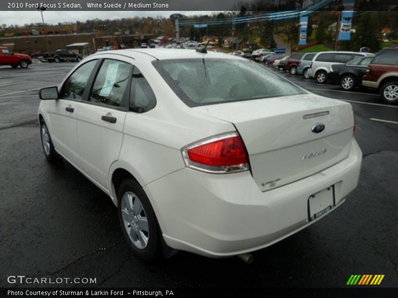 White Suede / Medium Stone 2010 Ford Focus S Sedan