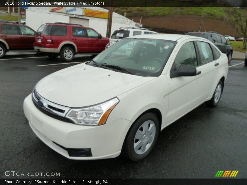 White Suede / Medium Stone 2010 Ford Focus S Sedan