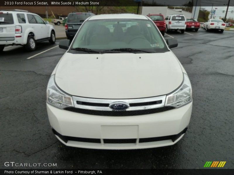 White Suede / Medium Stone 2010 Ford Focus S Sedan