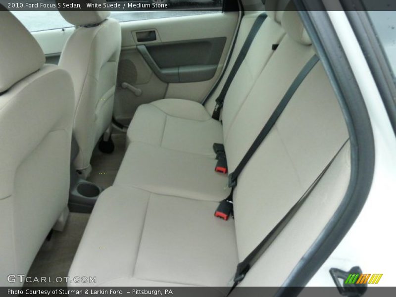 White Suede / Medium Stone 2010 Ford Focus S Sedan