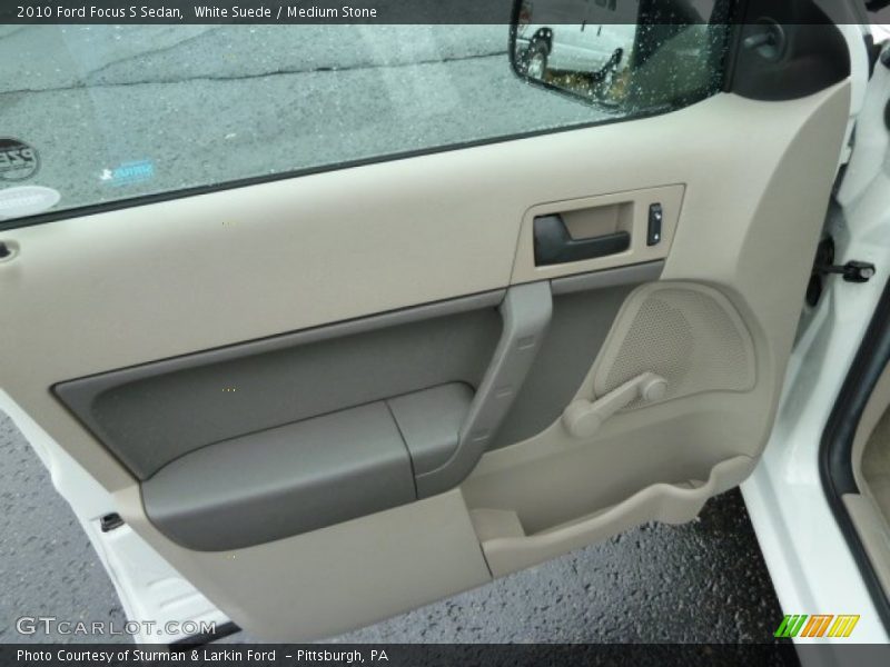 White Suede / Medium Stone 2010 Ford Focus S Sedan