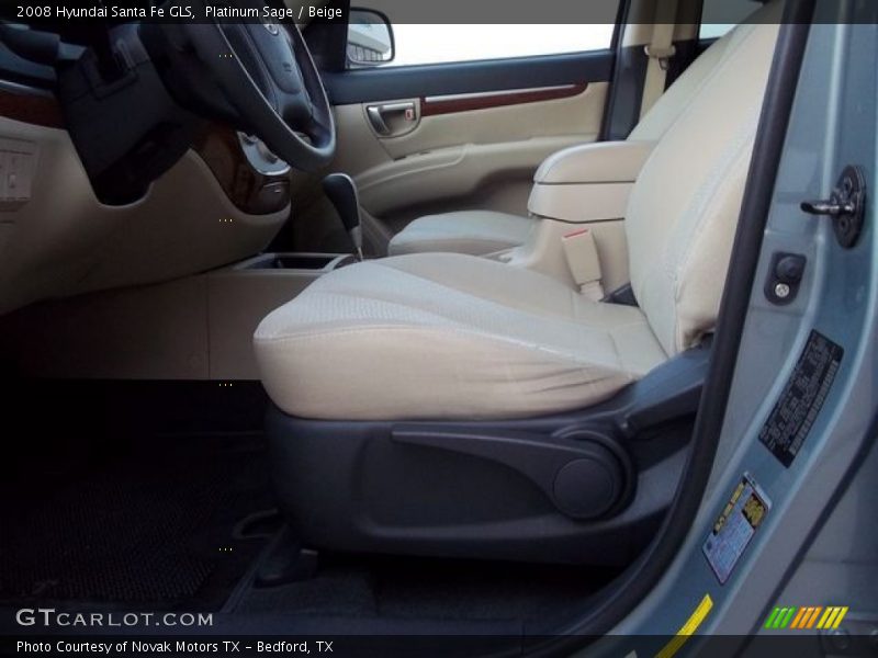 Platinum Sage / Beige 2008 Hyundai Santa Fe GLS