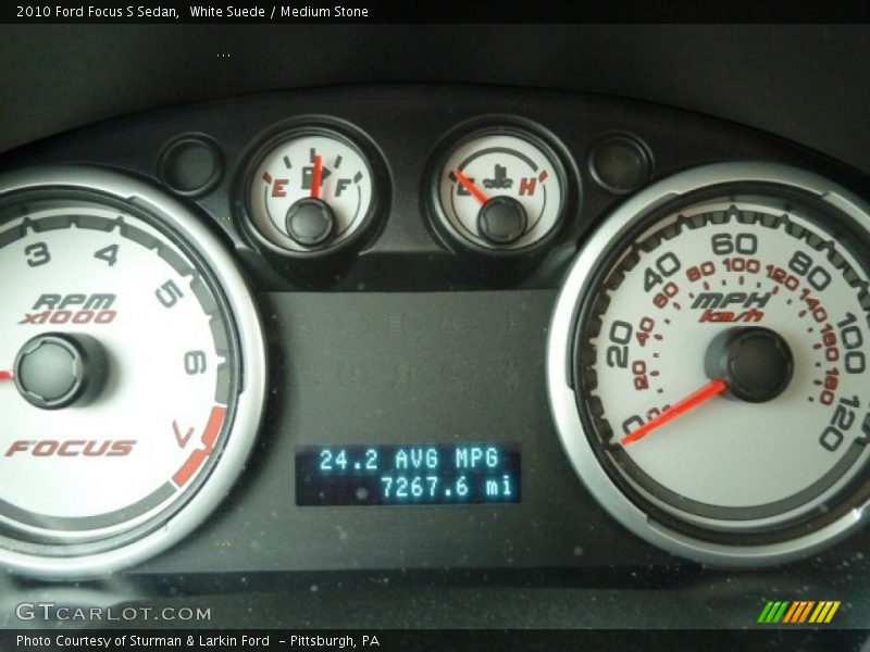 White Suede / Medium Stone 2010 Ford Focus S Sedan