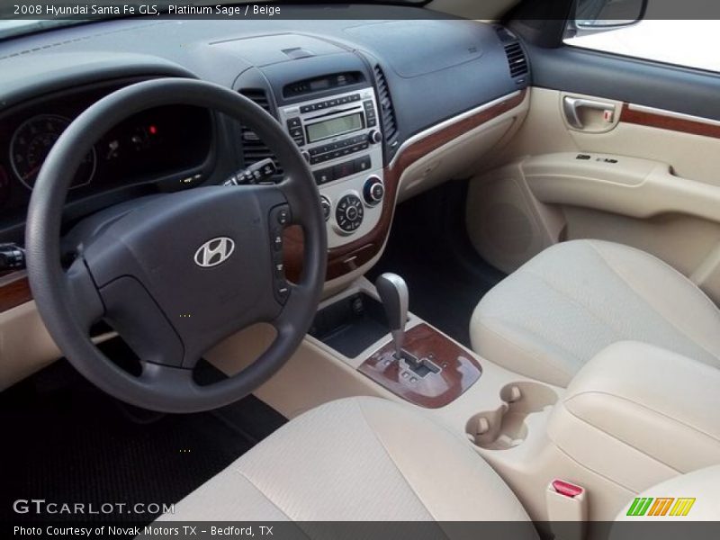 Platinum Sage / Beige 2008 Hyundai Santa Fe GLS