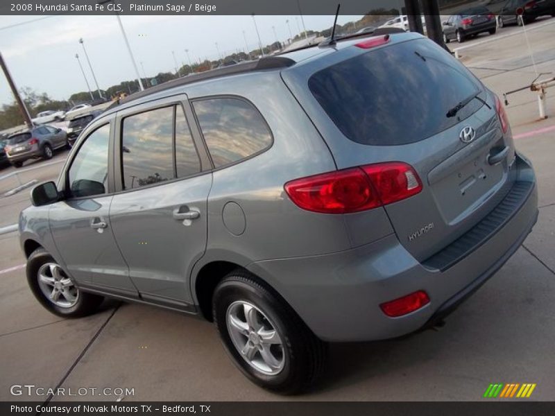 Platinum Sage / Beige 2008 Hyundai Santa Fe GLS