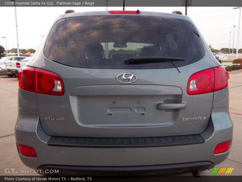 Platinum Sage / Beige 2008 Hyundai Santa Fe GLS