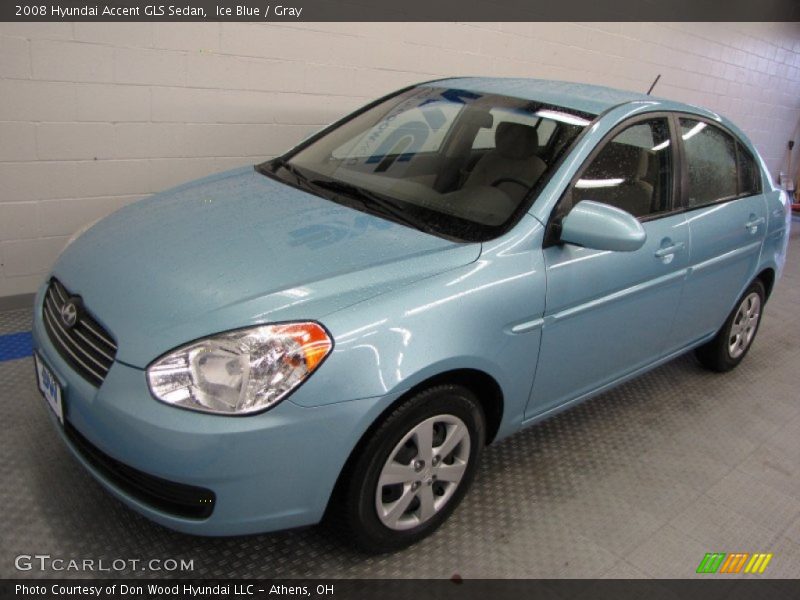 Ice Blue / Gray 2008 Hyundai Accent GLS Sedan