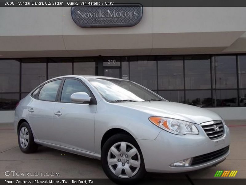 QuickSilver Metallic / Gray 2008 Hyundai Elantra GLS Sedan