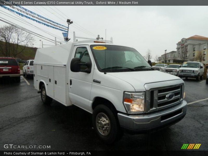 Oxford White / Medium Flint 2008 Ford E Series Cutaway E350 Commercial Utility Truck
