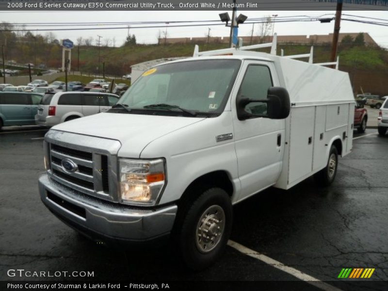 Oxford White / Medium Flint 2008 Ford E Series Cutaway E350 Commercial Utility Truck