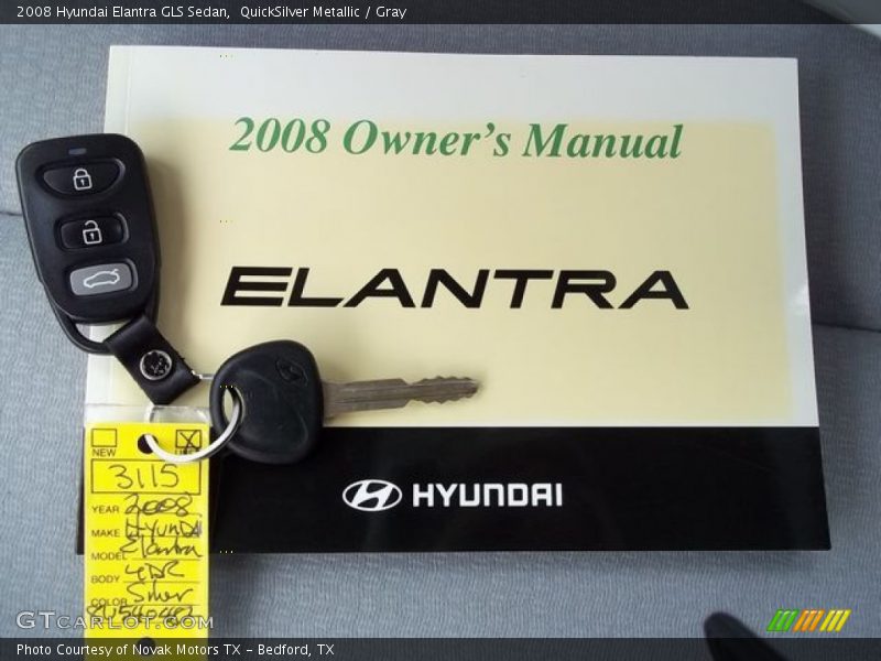 QuickSilver Metallic / Gray 2008 Hyundai Elantra GLS Sedan
