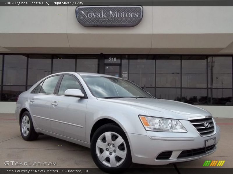 Bright Silver / Gray 2009 Hyundai Sonata GLS