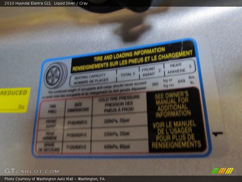 Liquid Silver / Gray 2010 Hyundai Elantra GLS