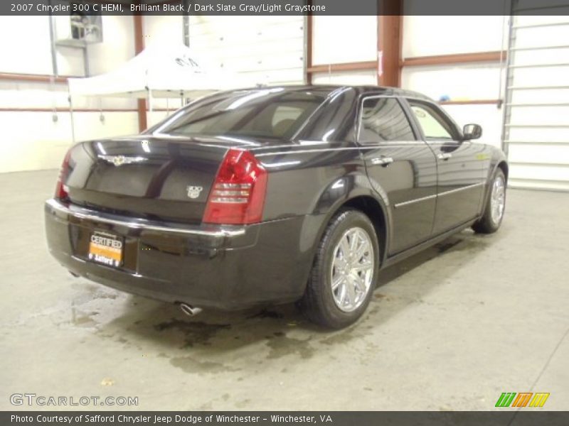 Brilliant Black / Dark Slate Gray/Light Graystone 2007 Chrysler 300 C HEMI
