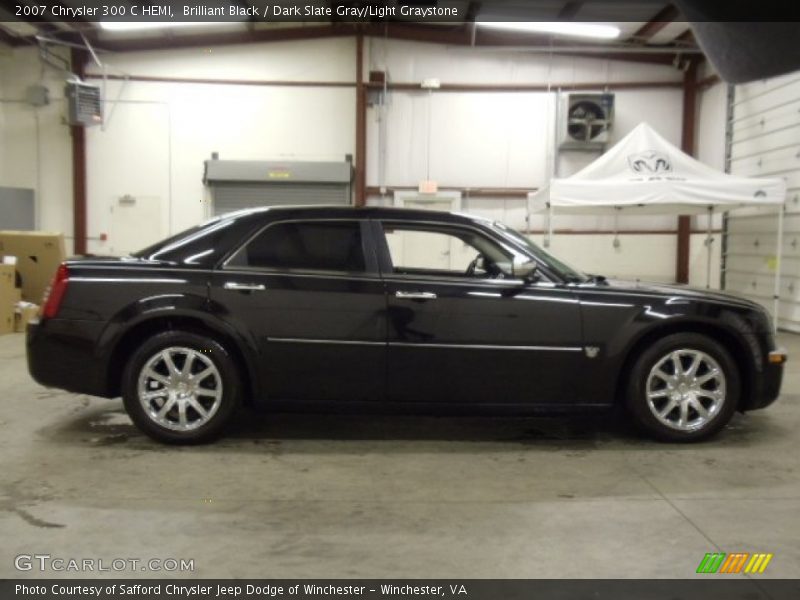 Brilliant Black / Dark Slate Gray/Light Graystone 2007 Chrysler 300 C HEMI