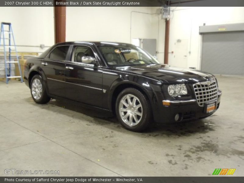 Brilliant Black / Dark Slate Gray/Light Graystone 2007 Chrysler 300 C HEMI