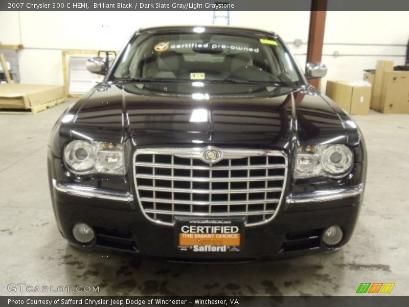 Brilliant Black / Dark Slate Gray/Light Graystone 2007 Chrysler 300 C HEMI