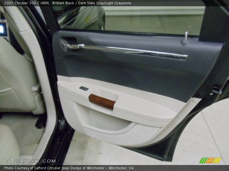Brilliant Black / Dark Slate Gray/Light Graystone 2007 Chrysler 300 C HEMI