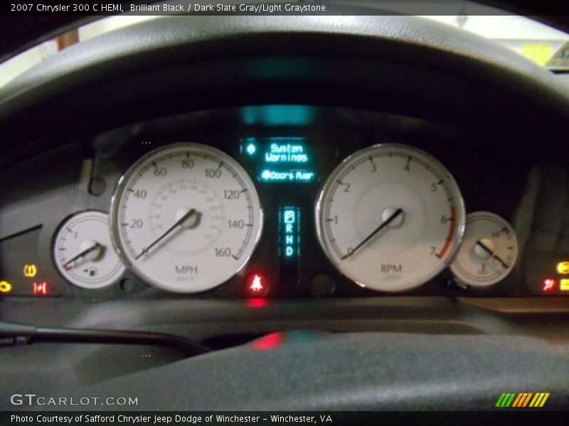 Brilliant Black / Dark Slate Gray/Light Graystone 2007 Chrysler 300 C HEMI