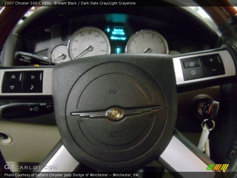 Brilliant Black / Dark Slate Gray/Light Graystone 2007 Chrysler 300 C HEMI
