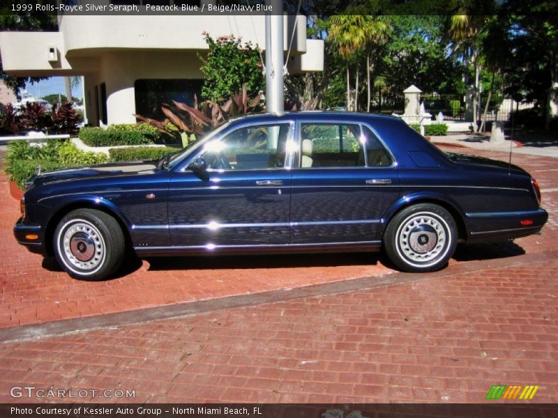 Peacock Blue / Beige/Navy Blue 1999 Rolls-Royce Silver Seraph