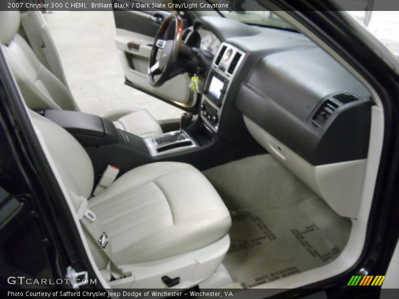 Brilliant Black / Dark Slate Gray/Light Graystone 2007 Chrysler 300 C HEMI
