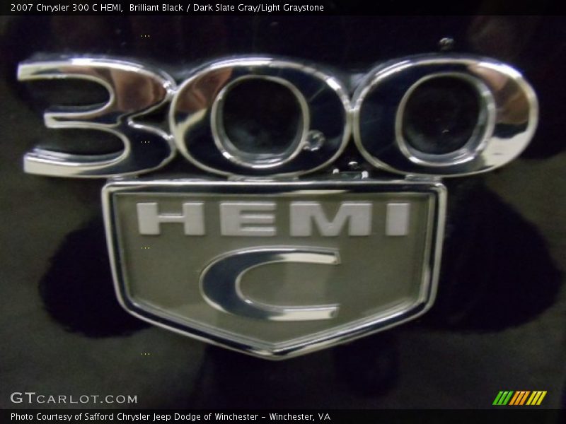 Brilliant Black / Dark Slate Gray/Light Graystone 2007 Chrysler 300 C HEMI