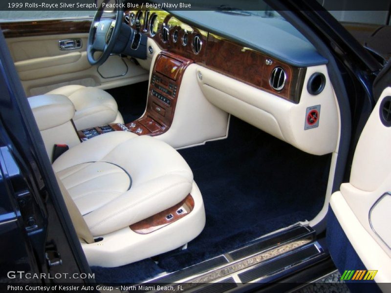 Peacock Blue / Beige/Navy Blue 1999 Rolls-Royce Silver Seraph