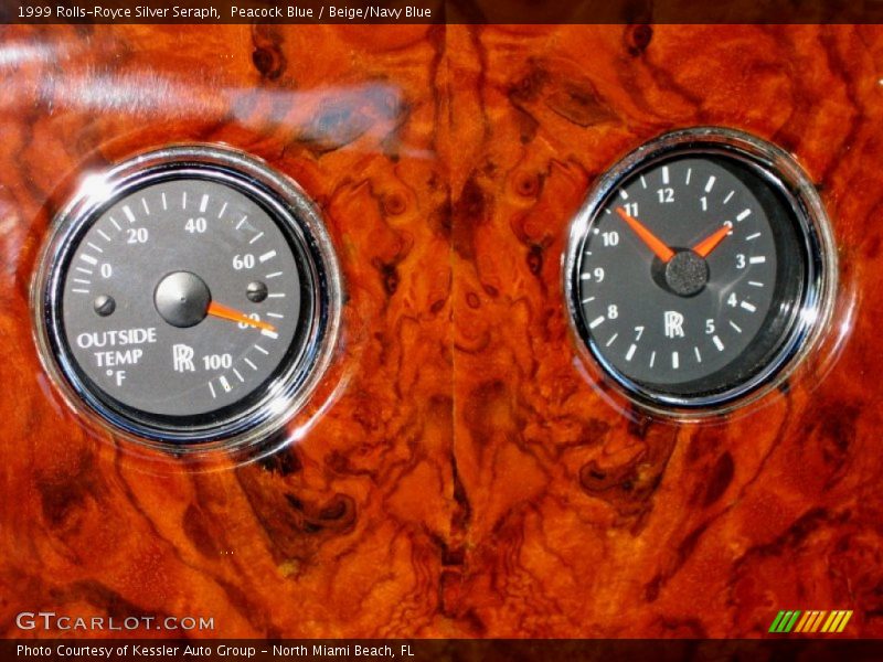 Peacock Blue / Beige/Navy Blue 1999 Rolls-Royce Silver Seraph