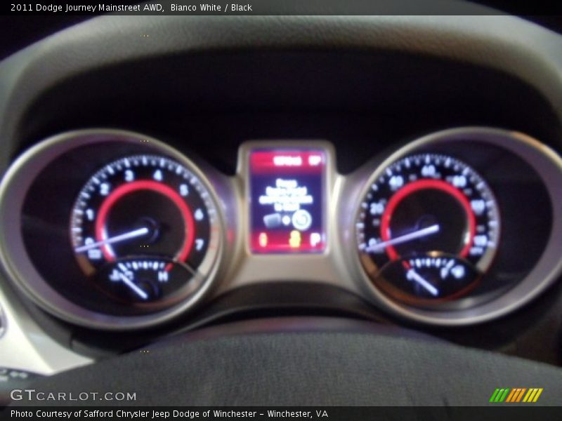 Bianco White / Black 2011 Dodge Journey Mainstreet AWD