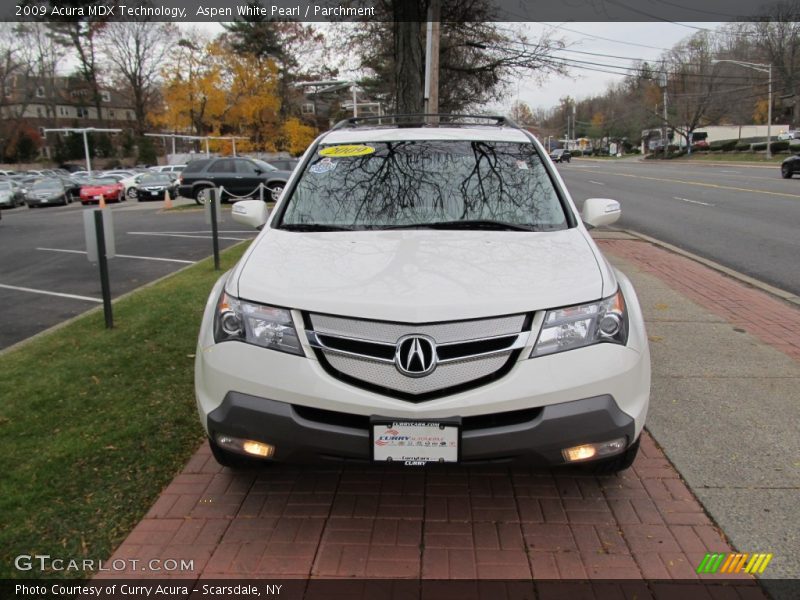 Aspen White Pearl / Parchment 2009 Acura MDX Technology