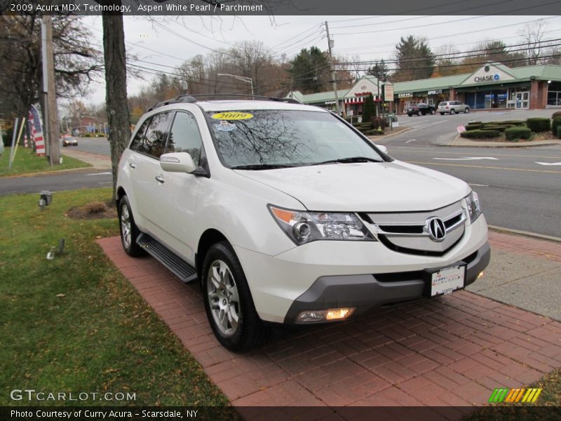 Aspen White Pearl / Parchment 2009 Acura MDX Technology