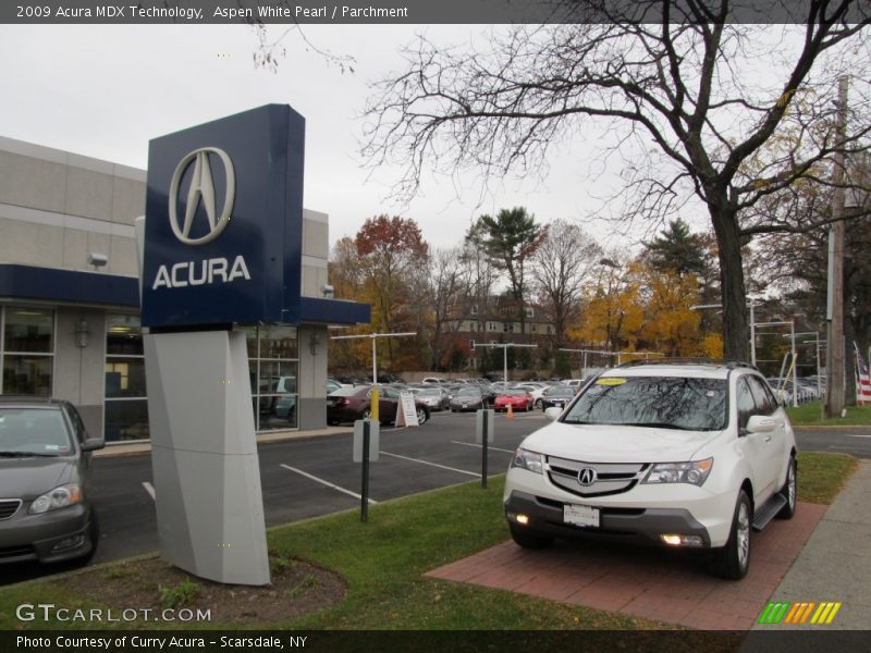 Aspen White Pearl / Parchment 2009 Acura MDX Technology
