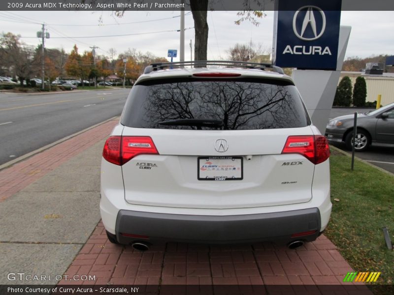Aspen White Pearl / Parchment 2009 Acura MDX Technology