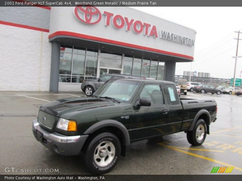 Woodland Green Metallic / Medium Prairie Tan 2001 Ford Ranger XLT SuperCab 4x4