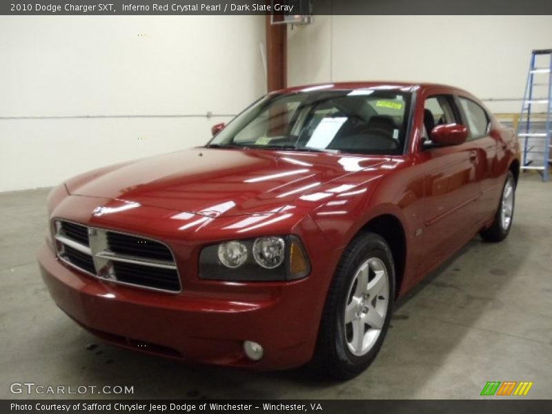 Inferno Red Crystal Pearl / Dark Slate Gray 2010 Dodge Charger SXT