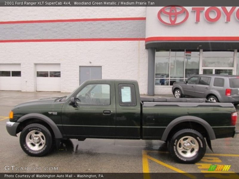Woodland Green Metallic / Medium Prairie Tan 2001 Ford Ranger XLT SuperCab 4x4