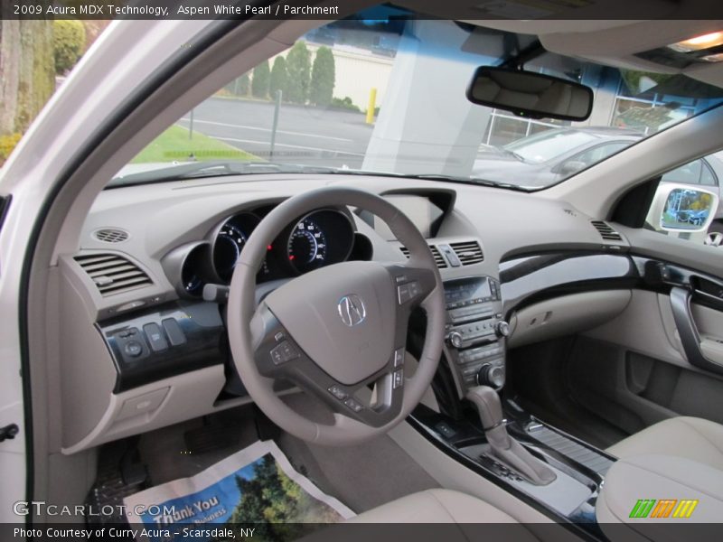 Aspen White Pearl / Parchment 2009 Acura MDX Technology