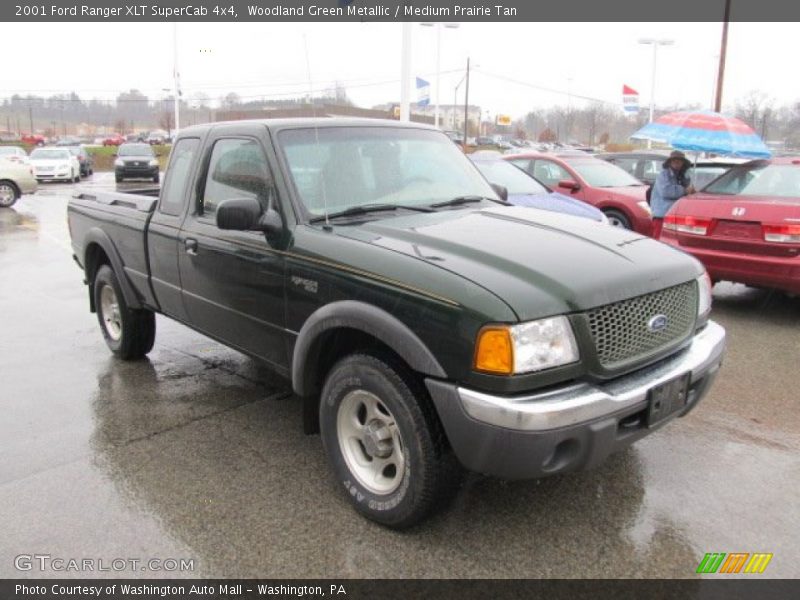 Woodland Green Metallic / Medium Prairie Tan 2001 Ford Ranger XLT SuperCab 4x4
