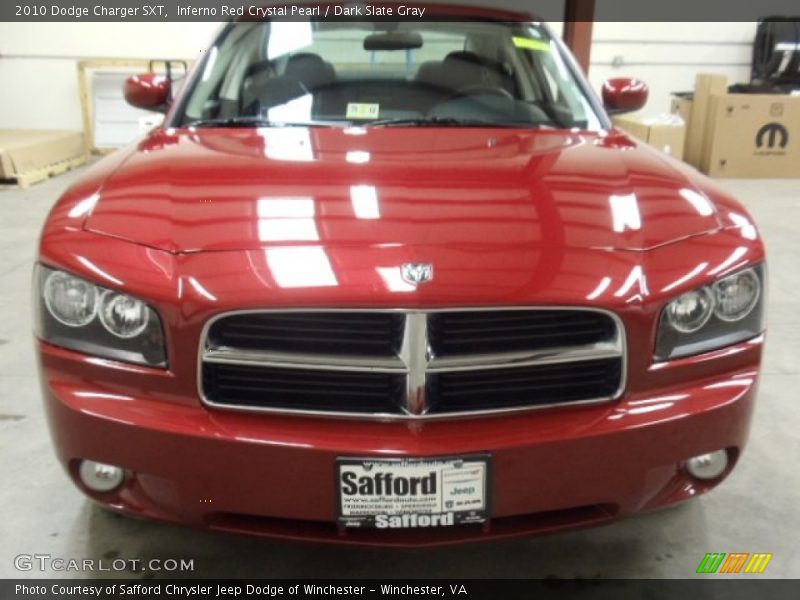 Inferno Red Crystal Pearl / Dark Slate Gray 2010 Dodge Charger SXT