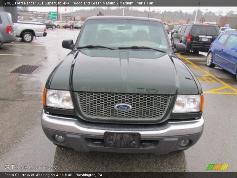 Woodland Green Metallic / Medium Prairie Tan 2001 Ford Ranger XLT SuperCab 4x4