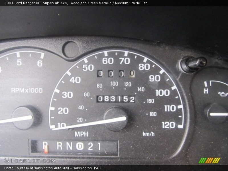 Woodland Green Metallic / Medium Prairie Tan 2001 Ford Ranger XLT SuperCab 4x4