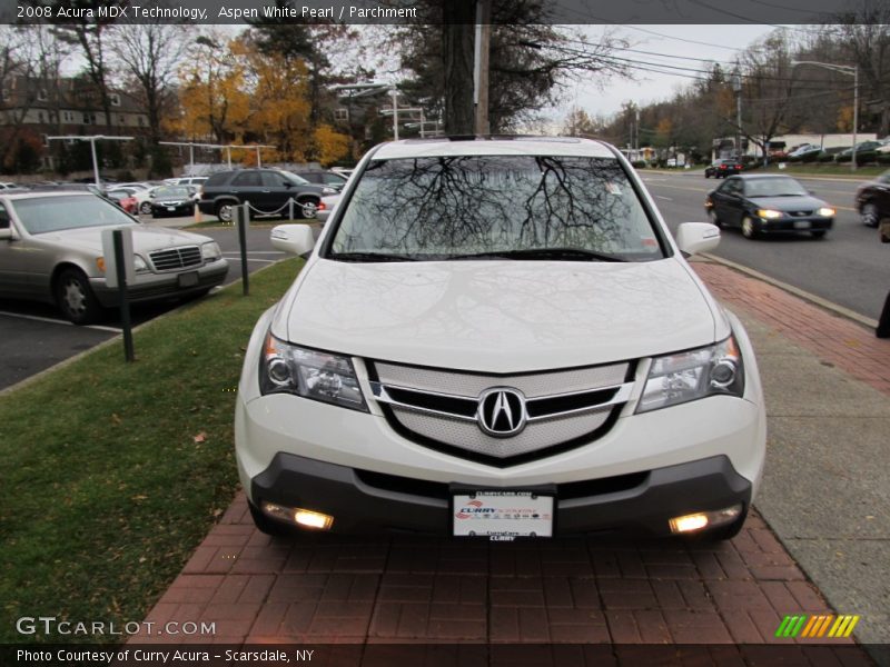 Aspen White Pearl / Parchment 2008 Acura MDX Technology
