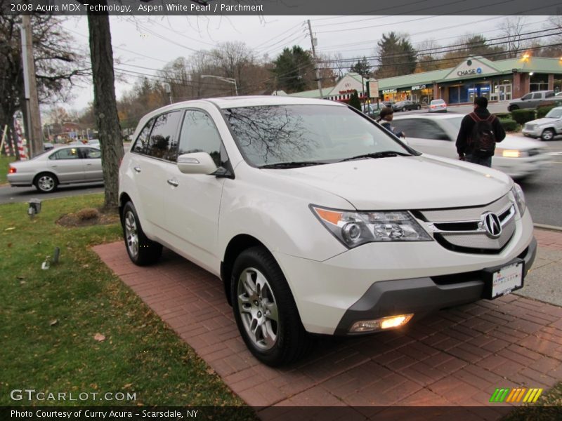 Aspen White Pearl / Parchment 2008 Acura MDX Technology