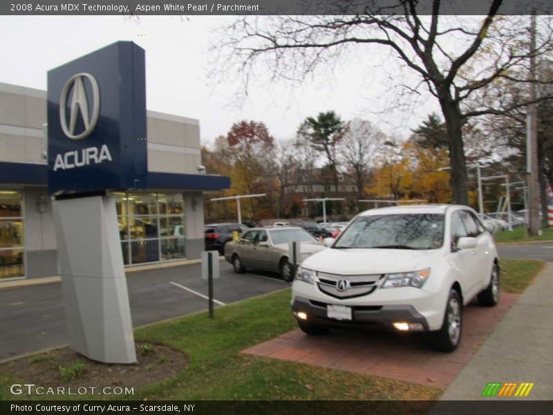 Aspen White Pearl / Parchment 2008 Acura MDX Technology