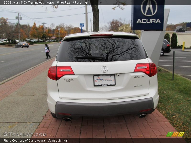 Aspen White Pearl / Parchment 2008 Acura MDX Technology