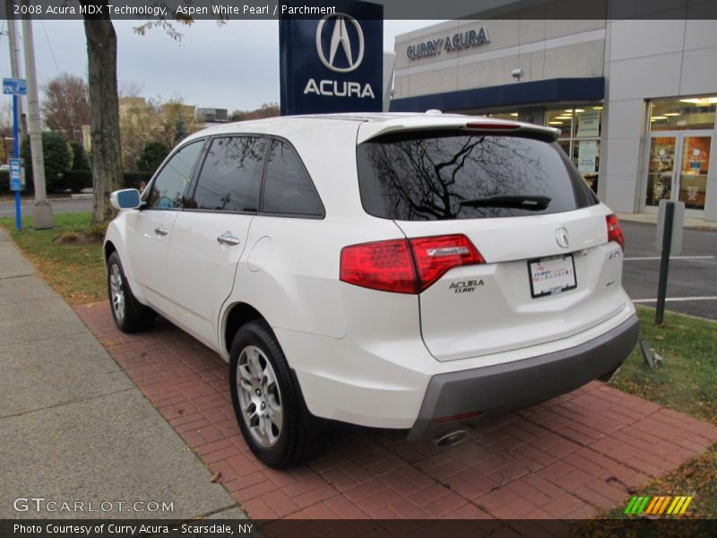 Aspen White Pearl / Parchment 2008 Acura MDX Technology